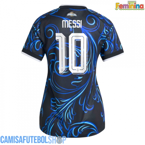 Camisa de time de futebol Argentina Lionel Messi #10 Replicas 2º Equipamento Feminina Mundo 2026 Manga Curta
